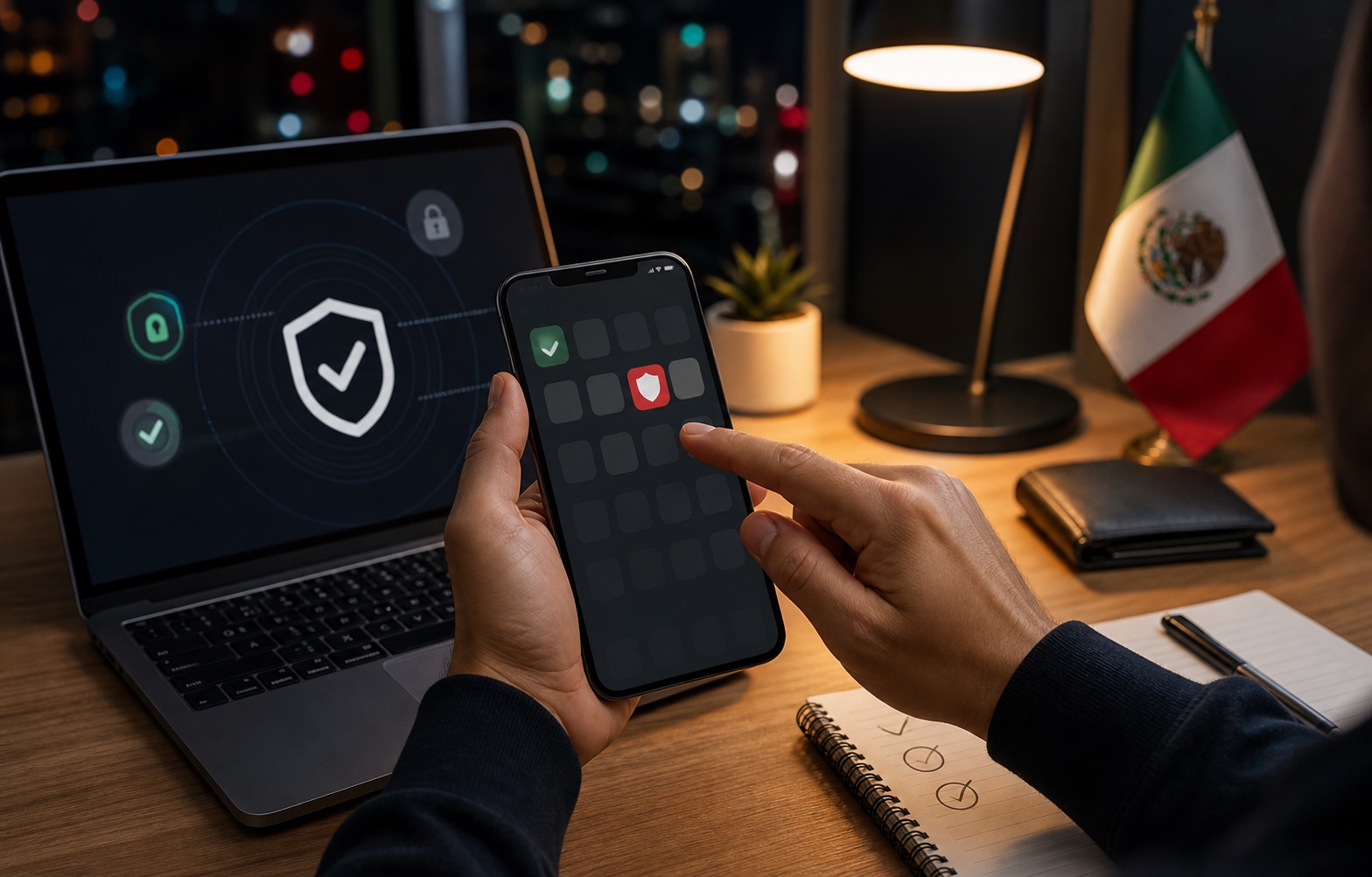 Revisión segura de fuente de app y datos antes de iniciar sesión